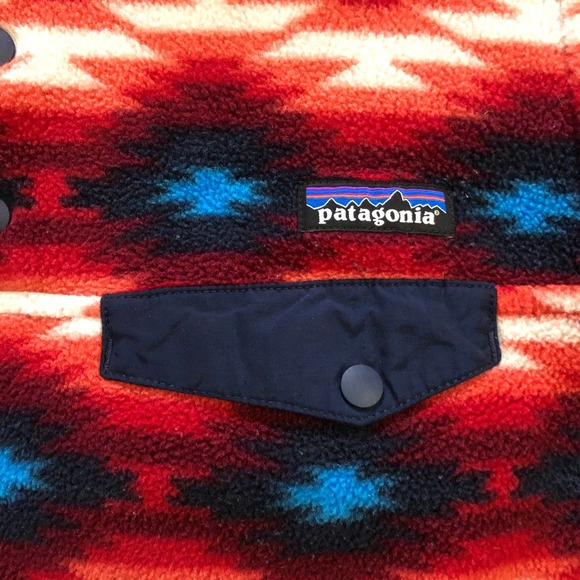 Patagonia Women Synchilla Snap T Fleece Pullover Aztec Wild Desert Print Top S - Picture 3 of 10